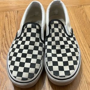 Checkerboard Platform Slip-On Vans